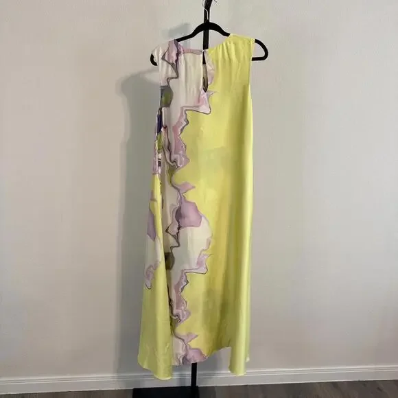 MISA Los Angele Satin Sleeveless Floral Print  Sylvie Dress (Sz: M / RTL: $410) - Picture 3 of 12